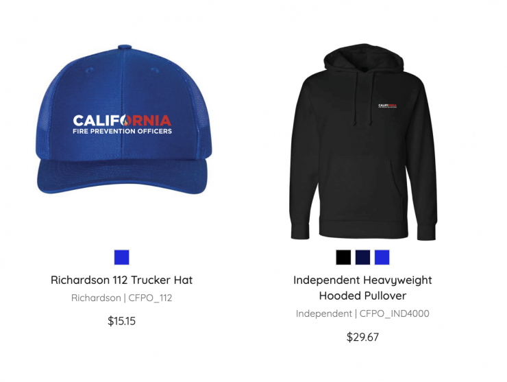 FPO Branded Hats and Sweatshirts